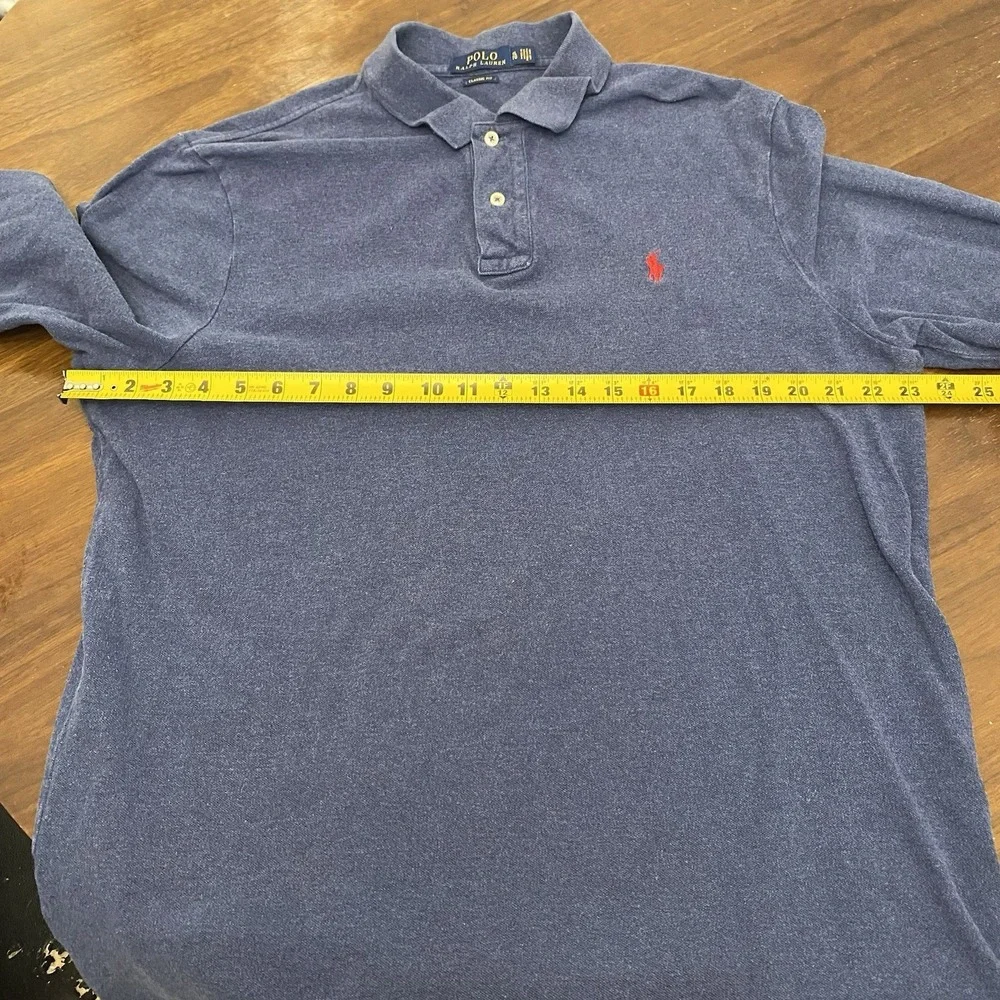 Polo Ralph Lauren Men's XL Classic Fit Polo Long Sleeve Blue